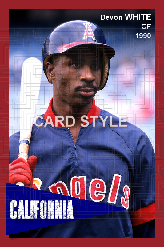Devon White - 1990 California Angels - choose a size & style