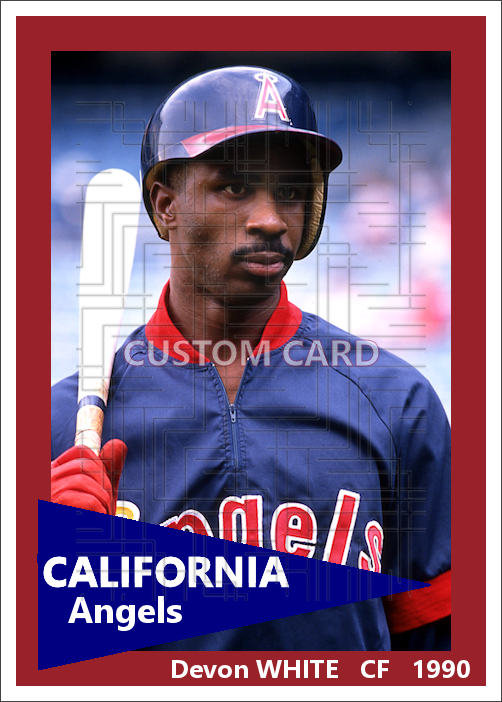 Devon White - 1990 California Angels - choose a size & style