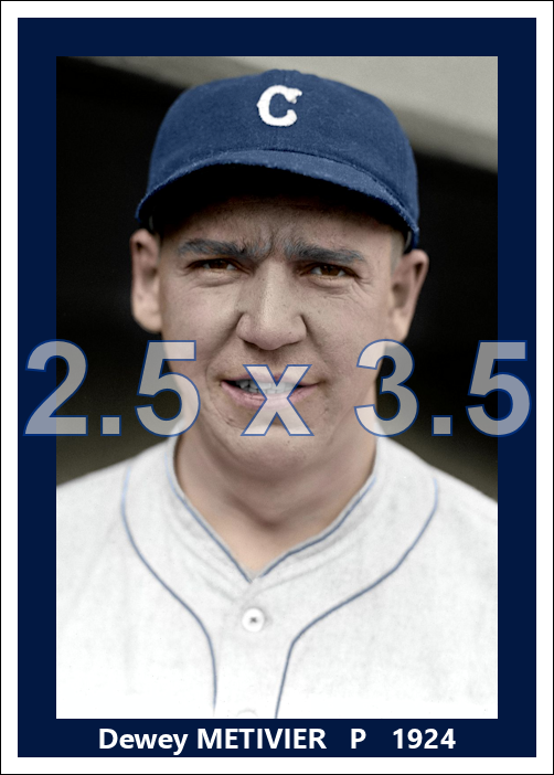 Dewey Metivier - 1924 Cleveland Indians - choose a size & style