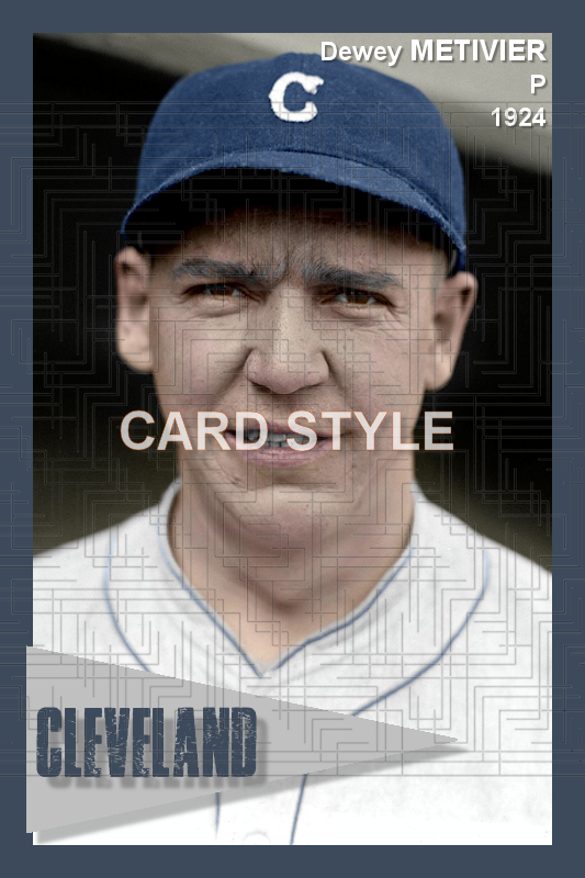 Dewey Metivier - 1924 Cleveland Indians - choose a size & style