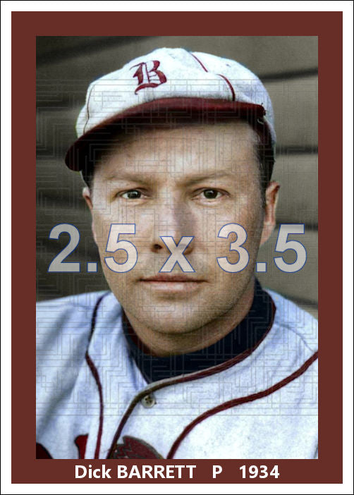 Dick Barrett - 1934 Boston Braves - choose a size & style