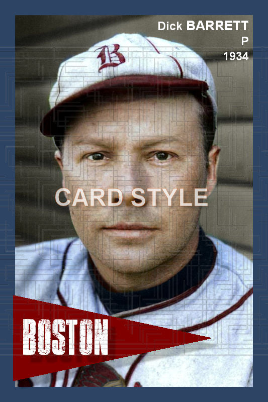 Dick Barrett - 1934 Boston Braves - choose a size & style