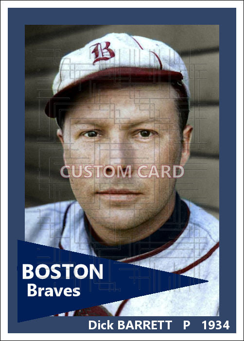 Dick Barrett - 1934 Boston Braves - choose a size & style