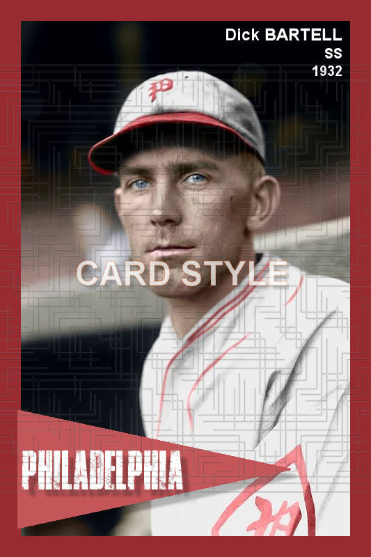 Dick Bartell - 1932 Philadelphia Phillies - choose a size & style