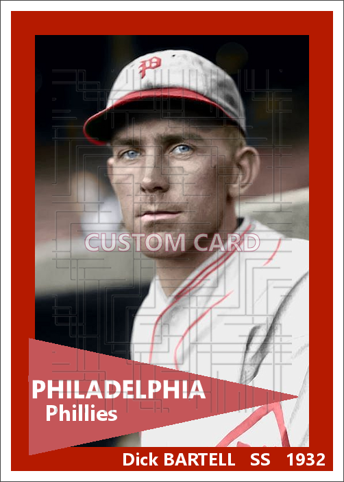 Dick Bartell - 1932 Philadelphia Phillies - choose a size & style