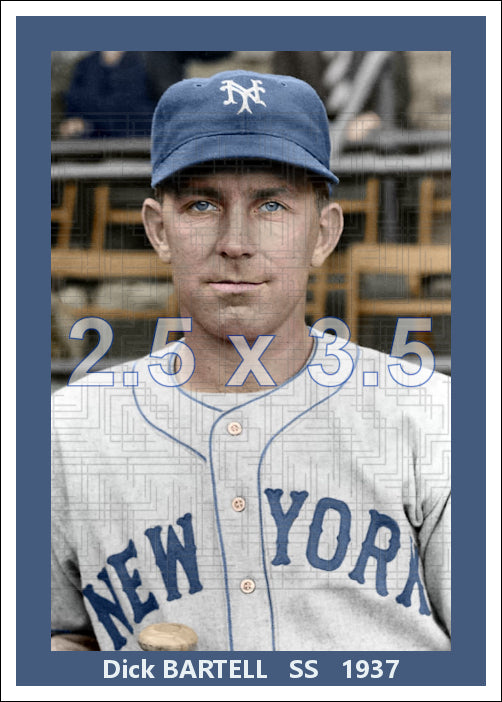 Dick Bartell - 1937 New York Giants - choose a size & style