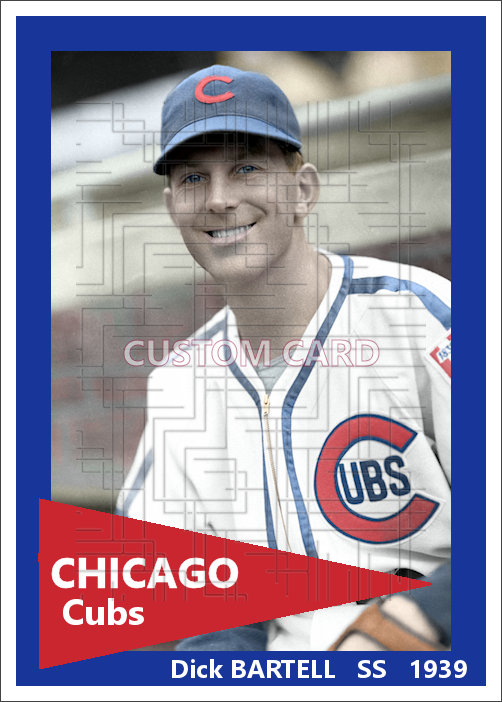Dick Bartell - 1939 Chicago Cubs - choose a size & style