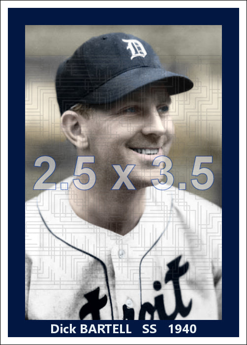 Dick Bartell - 1940 Detroit Tigers - choose a size & style