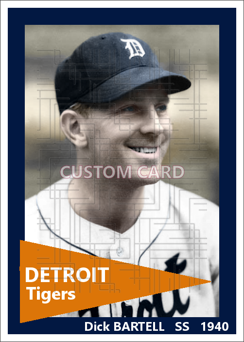 Dick Bartell - 1940 Detroit Tigers - choose a size & style