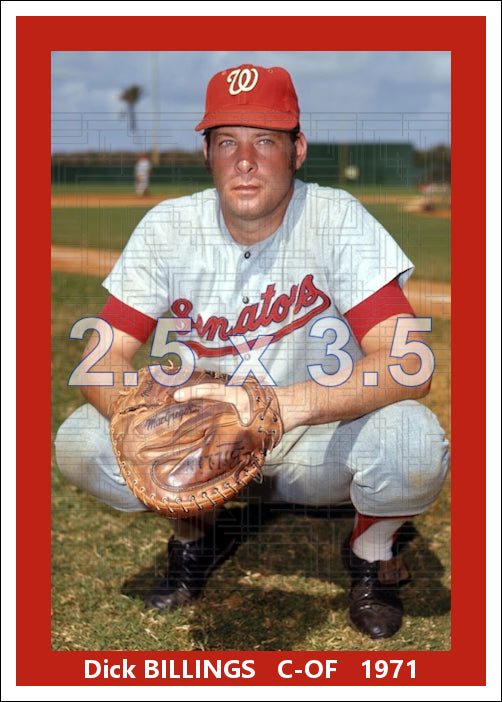 Dick Billings - 1971 Washington Senators - choose a size & style