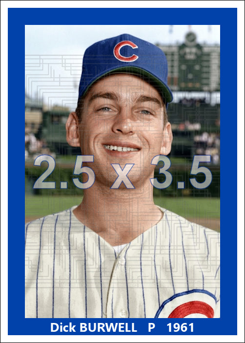 Dick Burwell - 1961 Chicago Cubs - choose a size & style