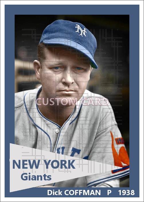 Dick Coffman - 1938 New York Giants - choose a size & style