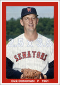 Dick Donovan - 1961 Washington Senators - choose a size & style