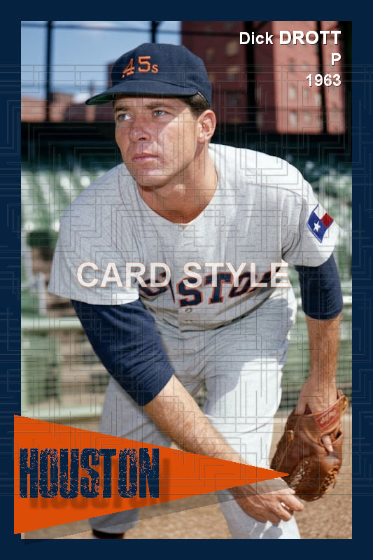 Dick Drott - 1963 Houston Colt .45s - choose a size & style