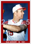 Dick Gernert - 1961 Cincinnati Reds - choose a size & style