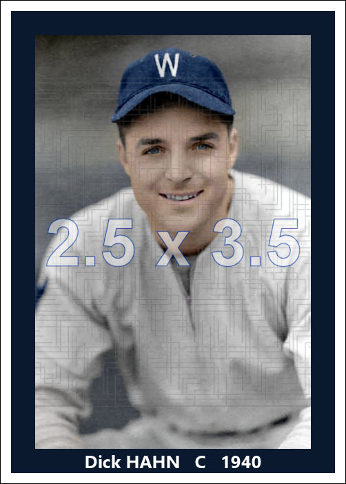 Dick Hahn - 1940 Washington Senators - choose a size & style