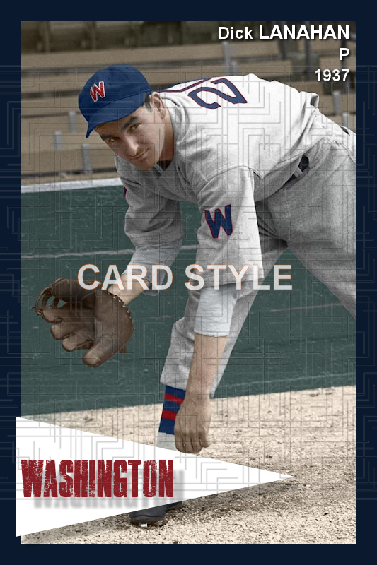 Dick Lanahan - 1937 Washington Senators - choose a size & style