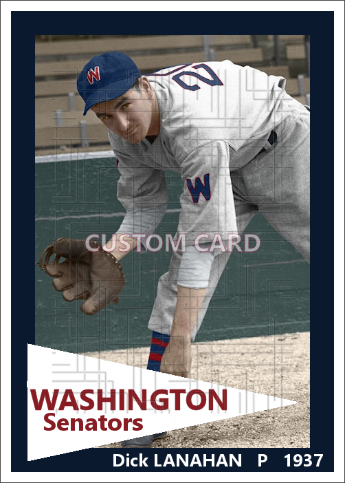 Dick Lanahan - 1937 Washington Senators - choose a size & style