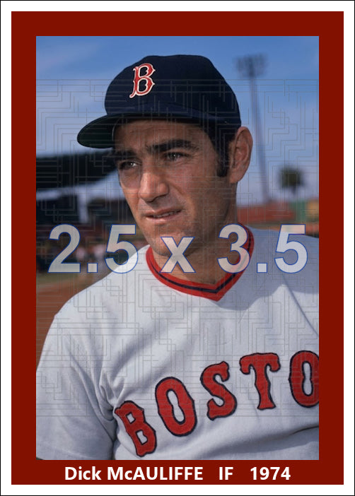 Dick McAuliffe - 1974 Boston Red Sox - choose a size & style