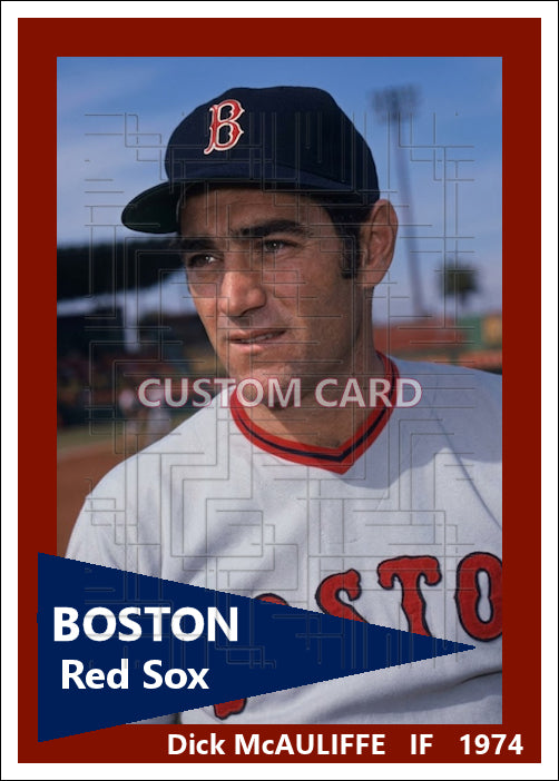 Dick McAuliffe - 1974 Boston Red Sox - choose a size & style