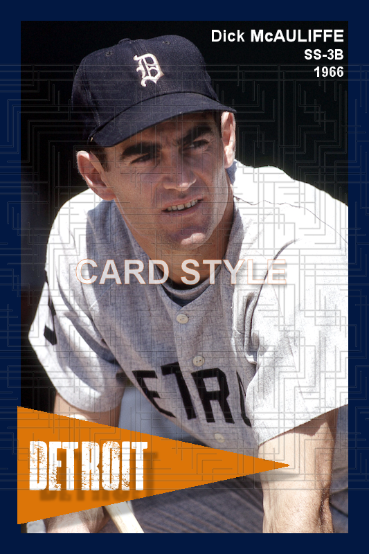Dick McAuliffe - 1966 Detroit Tigers - choose a size & style