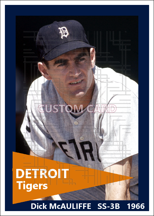 Dick McAuliffe - 1966 Detroit Tigers - choose a size & style