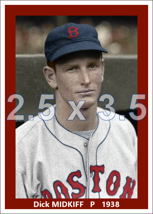 Dick Midkiff - 1936 Boston Red Sox - choose a size & style