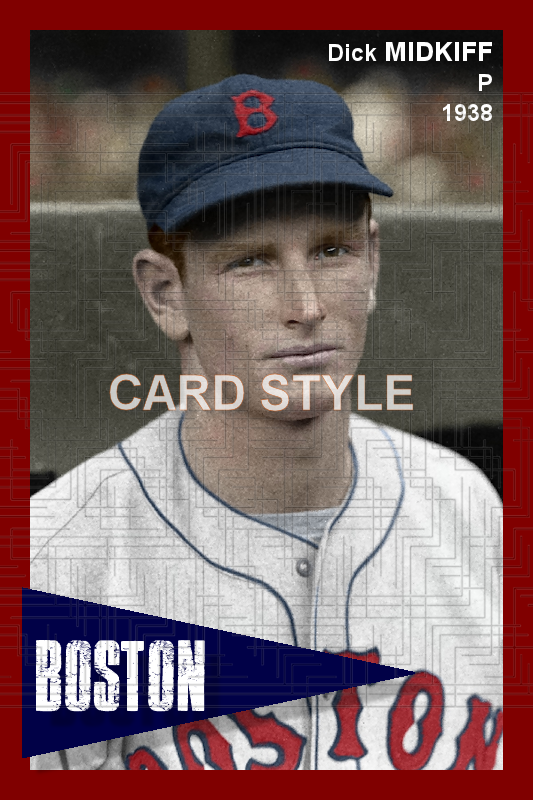 Dick Midkiff - 1936 Boston Red Sox - choose a size & style