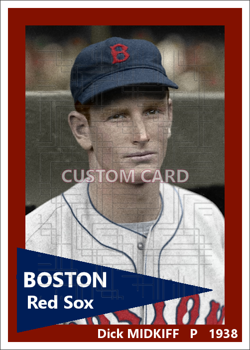 Dick Midkiff - 1936 Boston Red Sox - choose a size & style