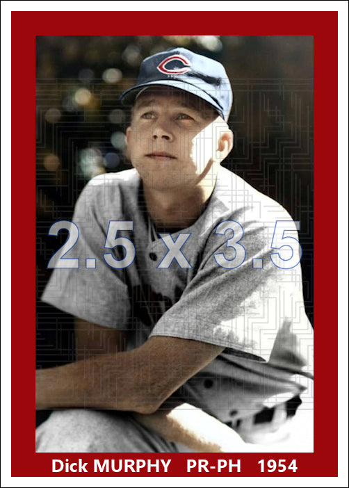 Dick Murphy - 1954 Cincinnati Reds - choose a size & style