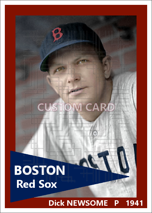 Dick Newsome - 1941 Boston Red Sox - choose a size & style