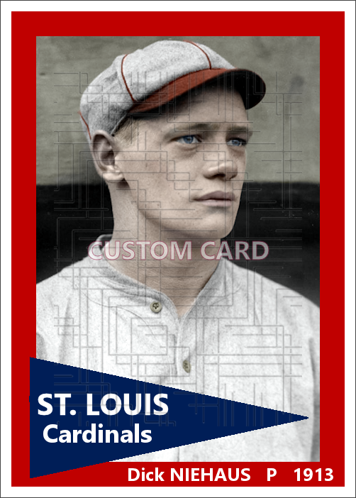 Dick Niehaus - 1913 St. Louis Cardinals - choose a size & style