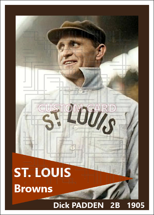 Dick Padden - 1905 St. Louis Browns - choose a size & style