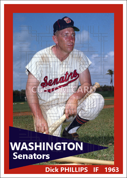 Dick Phillips - 1963 Washington Senators - choose a size & style