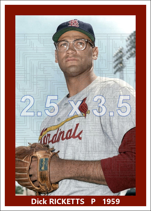 Dick Ricketts - 1959 St. Louis Cardinals - choose a size & style