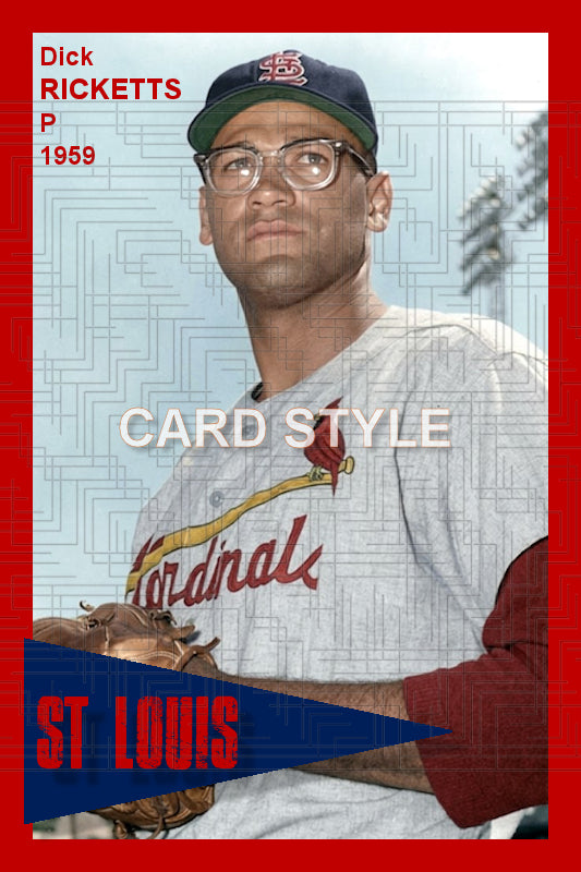Dick Ricketts - 1959 St. Louis Cardinals - choose a size & style