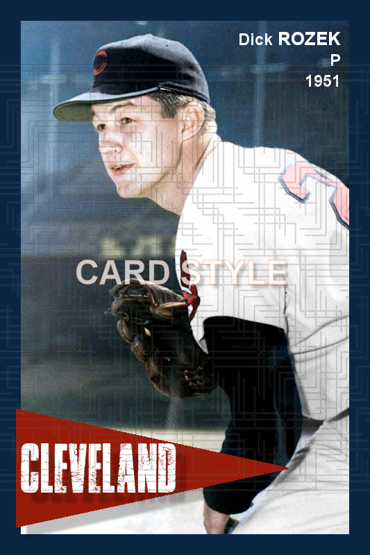 Dick Rozek - 1951 Cleveland Indians - choose a size & style