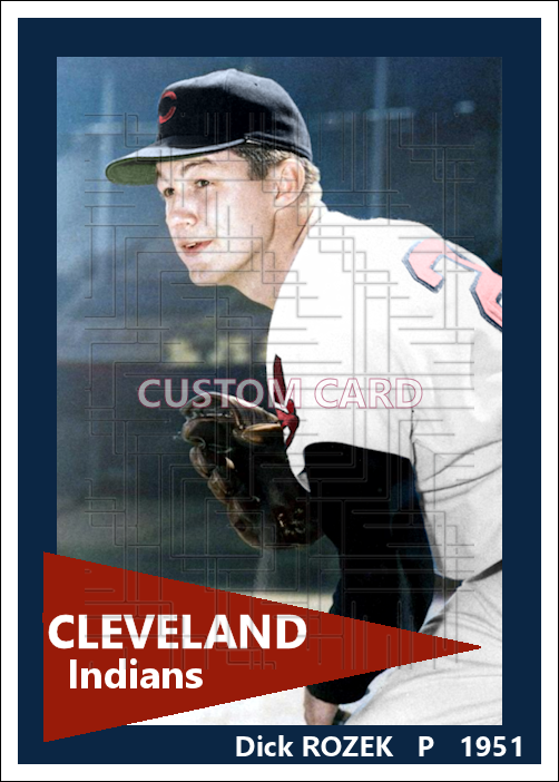 Dick Rozek - 1951 Cleveland Indians - choose a size & style