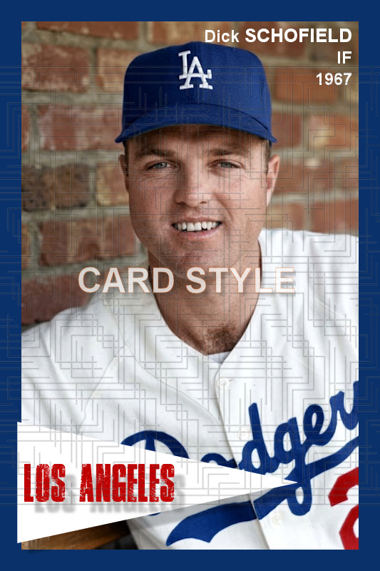 Dick Schofield - 1967 Los Angeles Dodgers - choose a size & style