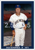 Dick Schofield - 1971 Milwaukee Brewers - choose a size & style
