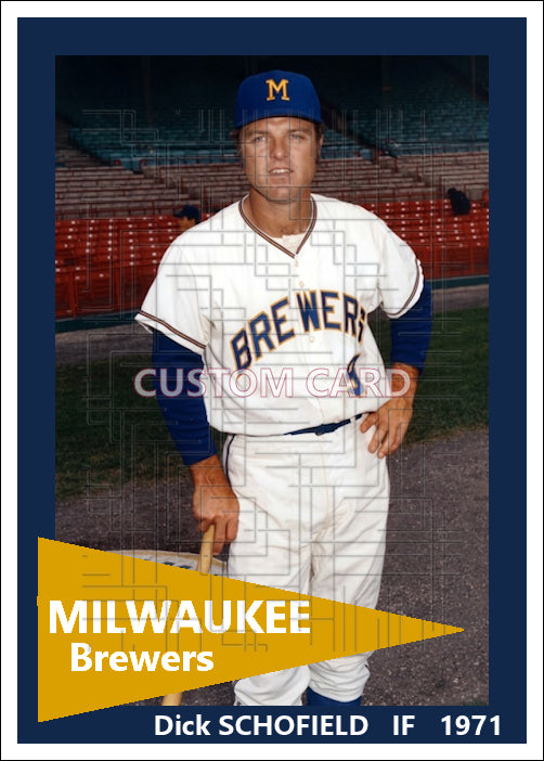 Dick Schofield - 1971 Milwaukee Brewers - choose a size & style
