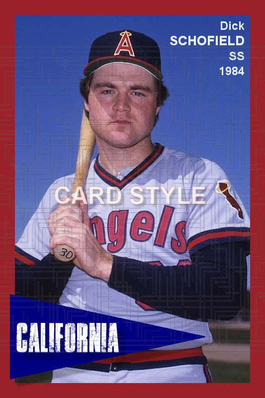 Dick Schofield - 1984 California Angels - choose a size & style
