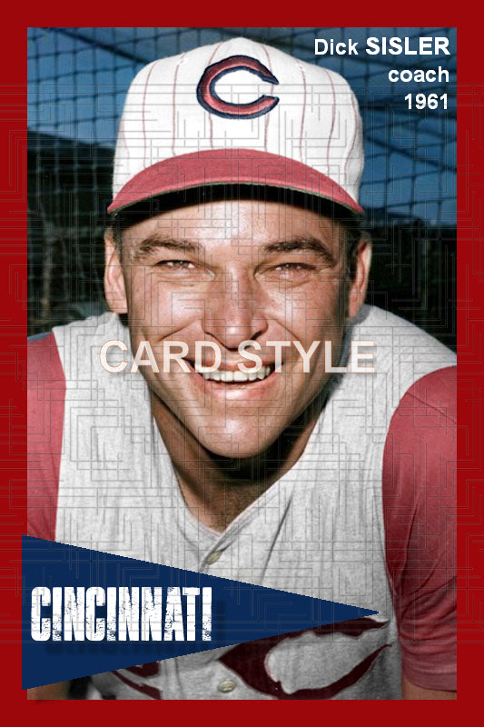 Dick Sisler - 1961 Cincinnati Reds - choose a size & style