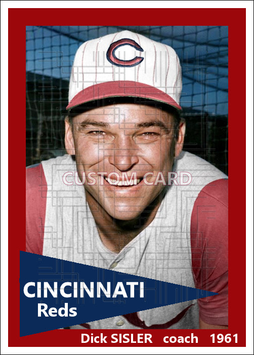 Dick Sisler - 1961 Cincinnati Reds - choose a size & style