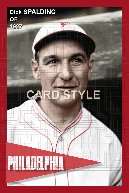 Dick Spalding - 1927 Philadelphia Phillies - choose a size & style