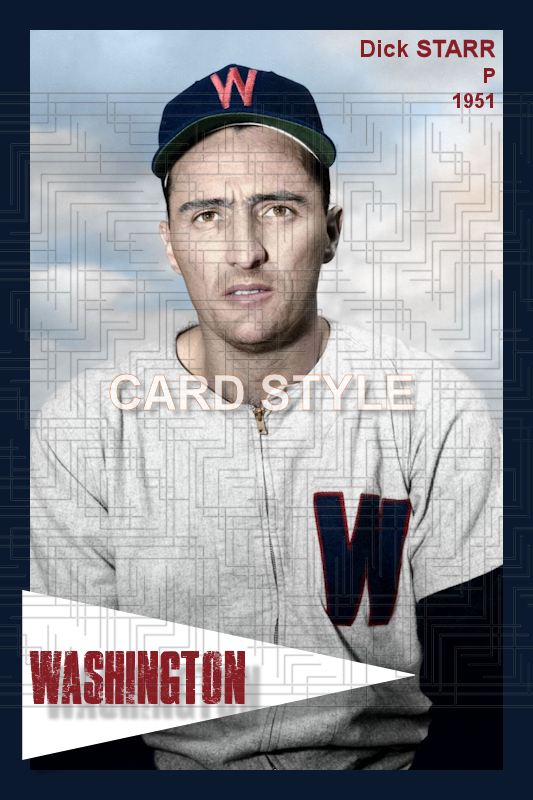 Dick Starr - 1951 Washington Senators - choose a size & style