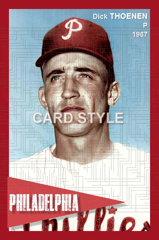 Dick Thoenen - 1967 Philadelphia Phillies - choose a size & style