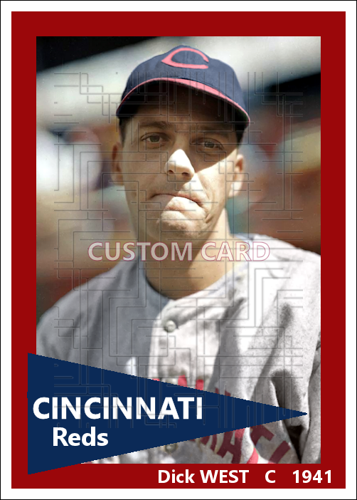 Dick West - 1941 Cincinnati Reds - choose a size & style
