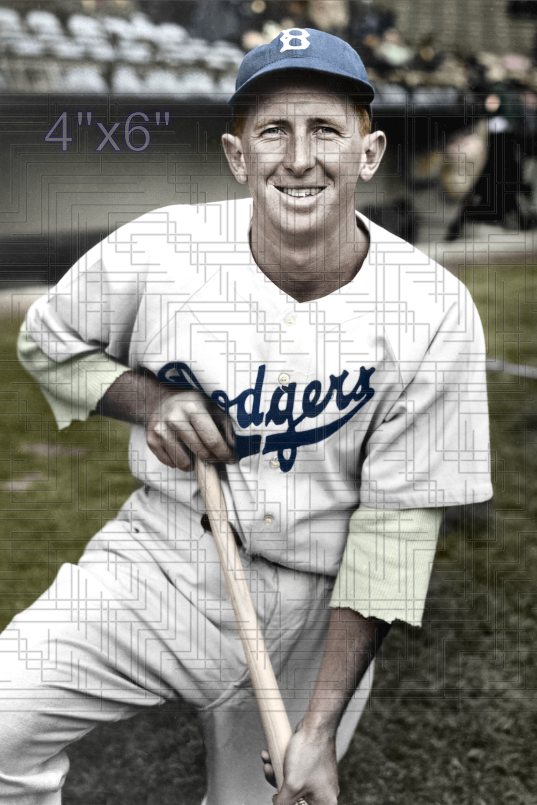 Dick Whitman - 1946-49 Brooklyn Dodgers - choose a size & style
