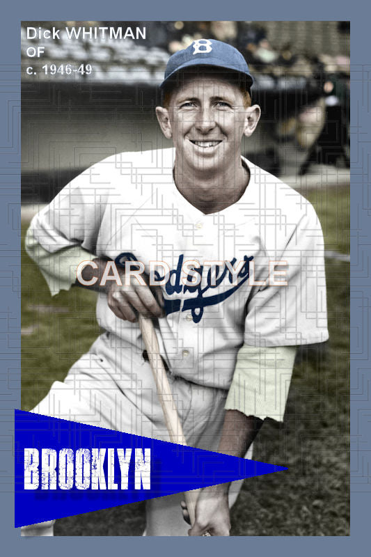 Dick Whitman - 1946-49 Brooklyn Dodgers - choose a size & style